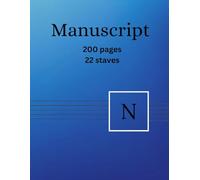 a4 Manuscript book 200 pages 22 staves: Orchestral Composition