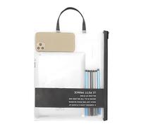 A4 Mesh Zipper Pouch Document Bag File Folders with Handle, Portable Business Handbag Pocket Waterproof File Folder Letter Size Storage Bag Organiser Case for School Office Supplies Travel (Black, A4)