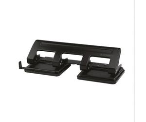 A4 Metal Hole Paper Punch Perforator 16 Sheet Capacity Black +Confetti Tray 24H