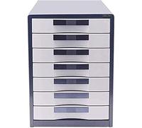 A4 Metal with 7 Shelves & Plastic Drawers, Space-Saving Desk Solution for Office Document Management, Ideal for Business & Home Use