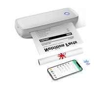 A4 Mini Printer - Bluetooth 5.2 200dpi Inkless Portable Thermal Printer, USB Rechargeable Wireless Printing Machine with 7 Printing Size for Home Work Travel