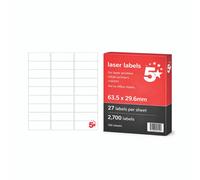 A4 Mini Sheet Lab 63.5X29.6MM PK2700