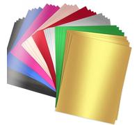 A4 Mixed Color Mirror Card, 60 Sheets 8 Colors 250gsm/92Ib Metallic Reflective Paper for Crafts DIY Projects Card Making Party Decoration