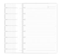 A4 Mosa Bear Discbound Lined Refill Paper 11 Disc Hole Punched Ruled Filler Paper, 80Pages 100gsm, 8.5 X 11 Inch