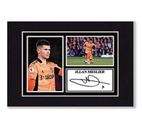 A4 Mounted Signed Illan Meslier - Leeds United Photo Montage - With Pre Printed Autograph - Ready To Be Framed - Artwork, Wall Art Football Memorabilia