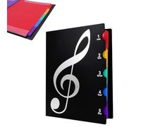 A4 Music Expanding File Folder 20 Pockets A4 Waterproof Project Sorter Music File Dividers Plastic Document Organizer Piano Music Score Folder with Colorful Labels for Home School Art