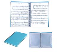 A4 Music File Folder 60 Pages Spiral Sheet Music Binder Organizer Plastic Choir Band Concert Piano Folder File Storage Organizer for Sheet Music, Drawings, Documents, Easy Editing