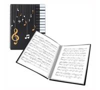 A4 Music Folder, Pocket Display Book Waterproof Plastic 50 Pockets/100 Pages Presentation FolderA4 TabsMusic Sheet Chorus Folderfor Musical Score Paper Drawing Paintings Photos - B