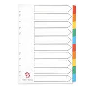 A4 Mylar Divider 10-Part Multi-Color (Pack of 5)