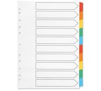 A4 Mylar Divider 10-Part Multi-Color WX01526
