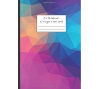 A4 Notebook 110 Pages 5 mm Grid: Squared Paper - Cute Design - for Maths/Science school work, University, Notes - Modern geometric theme
