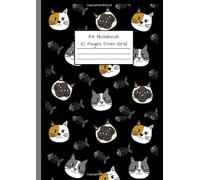 A4 Notebook 110 Pages 5 mm Grid: Squared Paper - Cute Design - for Maths/Science school work, University, Notes - Cats and Kittens Pattern