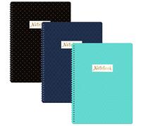 A4 Notebook - 3 Pack Lined Notebook A4 with Premium Paper, Wirebound, Easily Tear Off, College Ruled Journal, 29.6 X 23 cm,