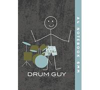 A4 Notebook 6mm: Drum Guy Lined Exercise Book