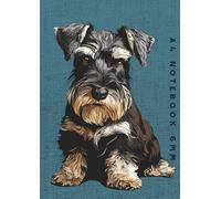 A4 Notebook 6mm: Miniature Schnauzer Dog Lined Exercise Book