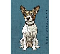 A4 Notebook 6mm: Rat Terrier Dog Lined Exercise Book