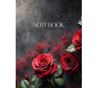 A4 Notebook 8.25x11" 200 pages Dark Roses Design Hardback Matte Finish Beautiful Cover