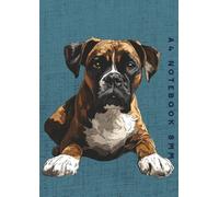 A4 Notebook 8mm: Boxer Dog Lined Exercise Book