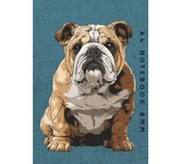 A4 Notebook 8mm: Bulldog Dog Lined Exercise Book