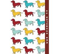 A4 Notebook 8mm: Dachshund Dog Lined Exercise Book