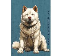 A4 Notebook 8mm: White Akita Dog