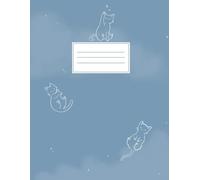 'A4' Notebook, Blue Design, Cats, Stars, Cute and Simple, Lined Pages, Writing Notebook, Perfect for School or Work: Notebook for Cat lovers, Students ... | 120 pages | 8.5 x 11 inches / 21.6 x 27.9