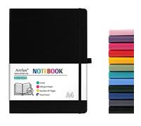 A4 Notebook - Notebook A4 with 144 Pages Premium Paper, Faux Leather Classic Writing Notebook Journal, 8.35" X 11.45", Hardcover, Black
