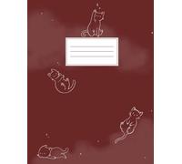 'A4' Notebook, Red Design, Cats, Stars, Cute and Simple, Lined Pages, Writing Notebook, Perfect for School or Work: Notebook for Cat lovers | 120 pages | 8.5 x 11 inches / 21.6 x 27.9