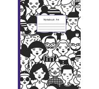 A4 Notebook: Squared Paper - Cute Design - for Maths/Science school work, University, Notes - Large Format - Doodle People design