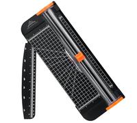 A4 Paper Cutter 12 Inch Titanium Paper Trimmer Scrapbooking Tool with Automatic Security Safeguard and Side Ruler for Craft Paper, Coupon, Label and Cardstock