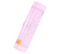 A4 Paper Cutter, Guillotine Paper Trimmer, Paper Trimmer Scrapbooking Tool, Double-Edged Blade Paper Slice with Automatic Security Safeguard and Side Ruler for Craft Paper, Label and Cardstock (Pink)