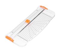 A4 Paper Cutter, Manual Craft Paper Trimmer with Carbon Steel Blade, Multi Angle Cutting and Foldable Ruler for Scrapbooking, Wrapping, Photos (White)