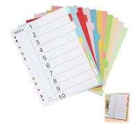 A4 Paper File Dividers, 10-Part Durable Index Tabs, Pastel Coloured Folder Dividers with Pre-Punched Holes, for Home, School & Professional Organization,Cybermonday