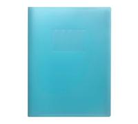 A4 Pastel Blue Coloured Flexicover 20 Pocket Display Book with Card Pocket - For Office Project Presentation, School and University Assignment.