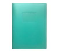 A4 Pastel Green Coloured Flexicover 20 Pocket Display Book with Card Pocket - for Office Project Presentation, School and University Assignment.