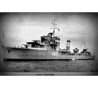 A4 Photo Battleship Hms Fearless At Sea