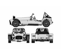 A4 Photo Blueprint Caterham Seven Superlite 16 Cabriolet 2001