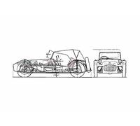 A4 Photo Blueprint Caterham Super Seven Roadster 2008