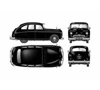 A4 Photo Blueprint Standard Vanguard Phase 1A Wagon 1953