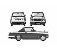 A4 Photo Blueprint Triumph Herald 1200 Coupe 1960