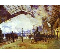 A4 Photo claude monet la gare saint lazare