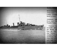 A4 Photo Destroyer Hms Cossack Of Tribal