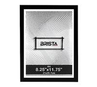 A4 Photo Frame Styrene Front Picture Frames Certificate Frame Portrait Landscape Wall Mountable or Tabletop Modern Frame Picture Display Art Wall Gallery For Home Office Wall Decor (Black)