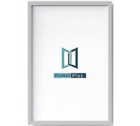 A4 Picture Frame (210 x 297mm) 30mm Profile, Wall Mounted Shatterproof Styrene Front, Portrait or Landscape Display for Posters Photos Prints Art, Light Grey