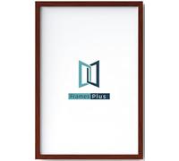 A4 Picture Frame (210 x 297mm) 30mm Profile, Wall Mounted Shatterproof Styrene Front, Portrait or Landscape Display for Posters Photos Prints Art, Mahogany