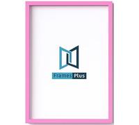A4 Picture Frame (210 x 297mm) 30mm Profile, Wall Mounted Shatterproof Styrene Front, Portrait or Landscape Display for Posters Photos Prints Art, Pink