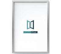 A4 Picture Frame (210 x 297mm) 30mm Profile, Wall Mounted Shatterproof Styrene Front, Portrait or Landscape Display for Posters Photos Prints Art, Silver