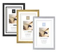 A4 Picture Frame Photo Display Frame Poster Certificate Frame Black Gold Silver UK (A4, Gold)
