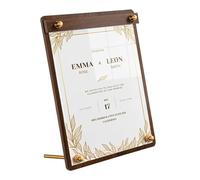 A4 Picture Frame With Perspex Sheet, A5 Graduation Poster Frame, Multi A4 Photo Frames, Certificate Frames With Walnut Stand, Two Placement Methods, Photo Display Stand For Tabletop (A4)