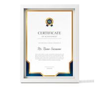 A4 PICTURE PHOTO FRAMES STYRENE FRONT CERTIFICATE FRAME 21 X 29.7CM WALL MOUNTABLE OR TABLETOP PHOTOS DISPLAY HOME OFFICE DÉCOR DOCUMENT FRAME (1, White)